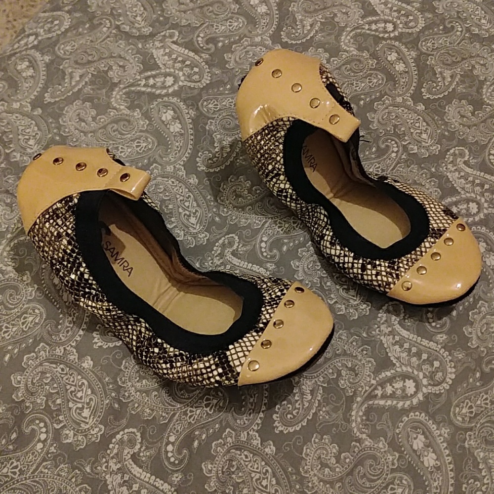 Yosi Samra Abbey leather ballet flat